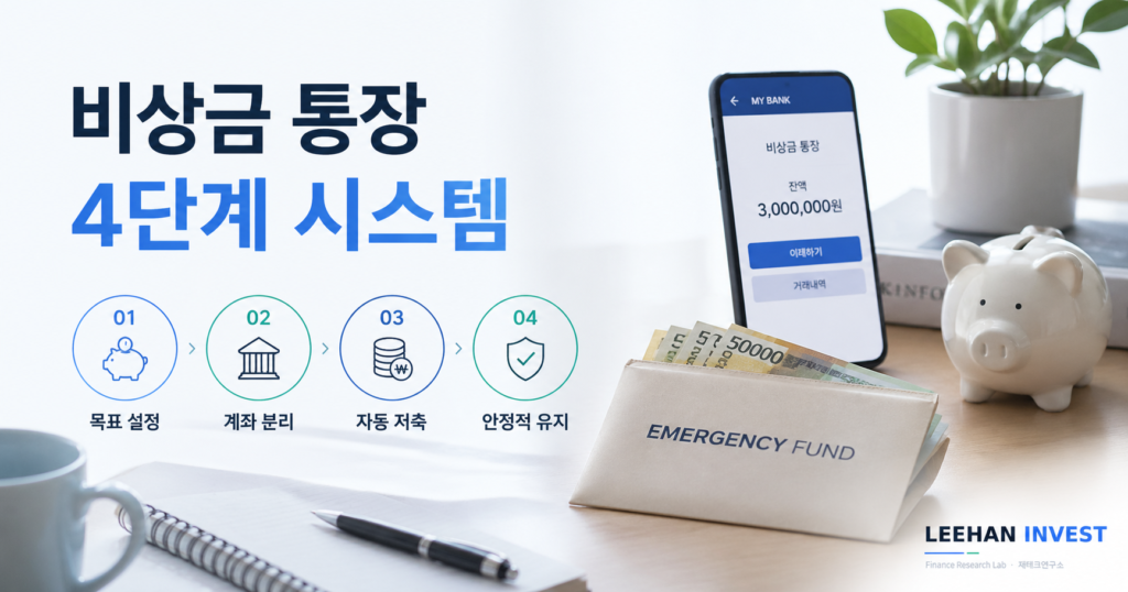 비상금 통장 월급 3개월치 4단계 시스템 직장인 가이드