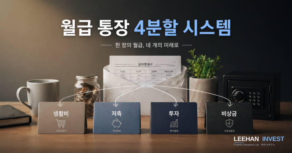 월급 통장 분리 4계좌 시스템 직장인 재테크 가이드