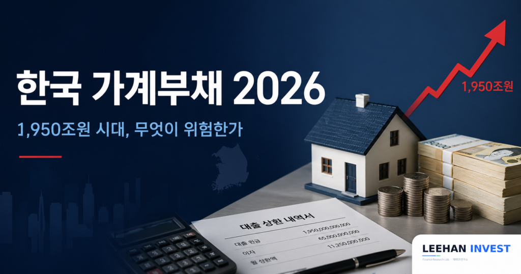 한국 가계부채 1억 1천만원 GDP 대비 95% OECD 최상위