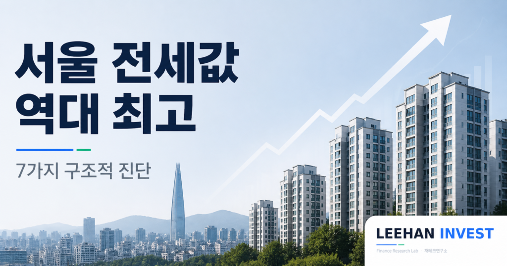 서울 전세값 6.8억 역대 최고 25개 자치구 매물 실종