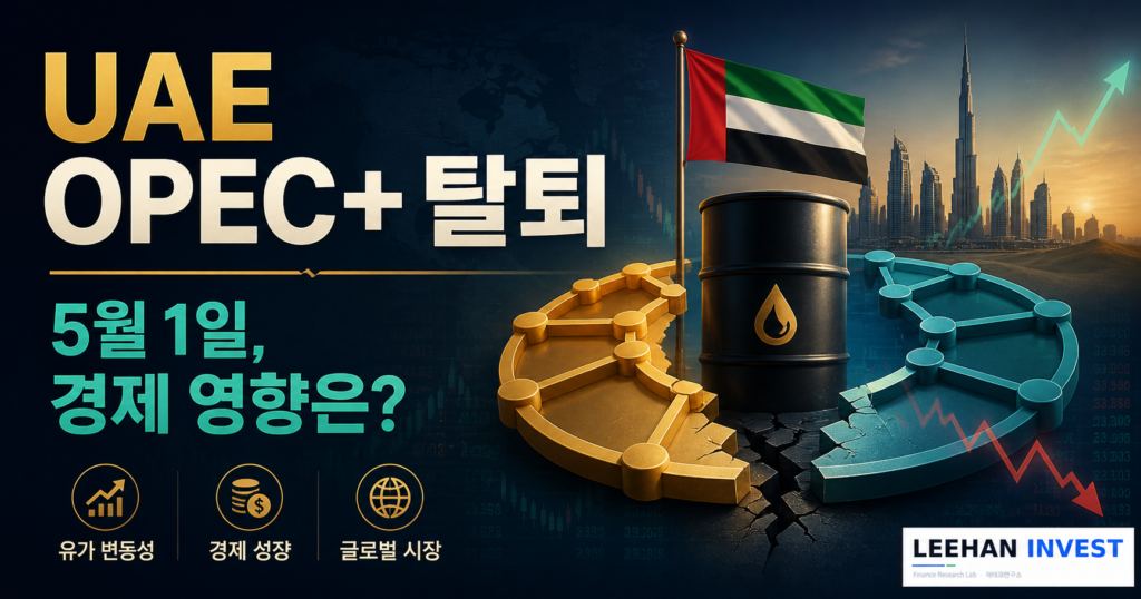 UAE OPEC 플러스 탈퇴 5월 1일 60년 카르텔 균열 유가