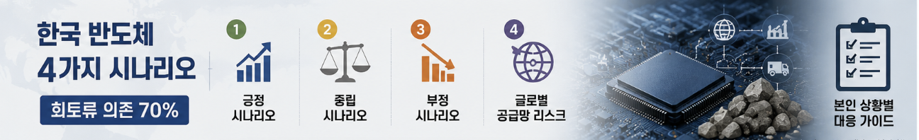 한국 반도체 4가지 시나리오 희토류 의존 70% 본인 상황별 대응 가이드