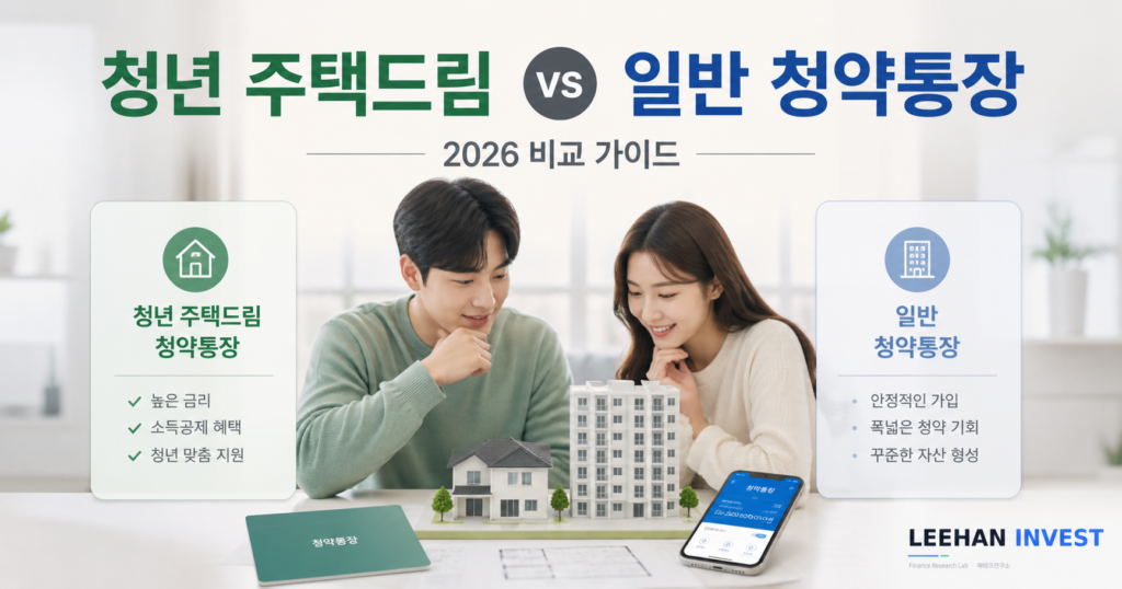 청년주택드림청약 일반청약 비교 우대금리 4.5% 비과세 500만