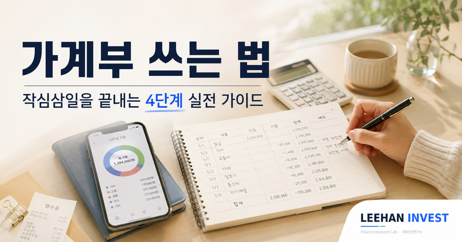 가계부 쓰는 법 — 작심삼일을 끝내는 4단계 실전 가이드