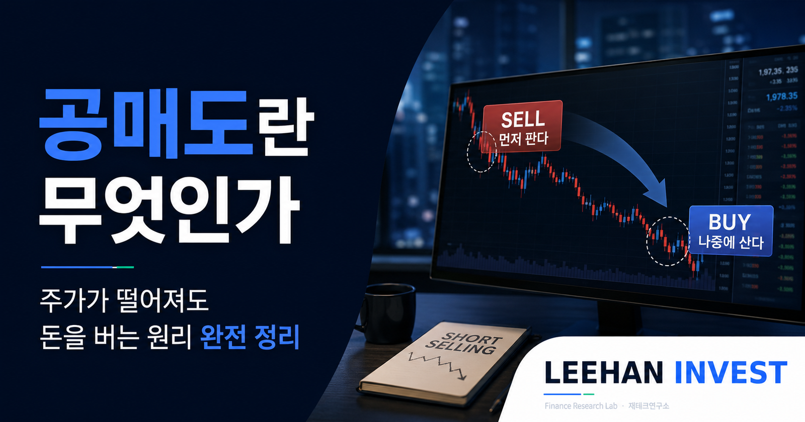 공매도란 무엇인가 — 주가가 떨어져도 돈을 버는 원리 완전 정리