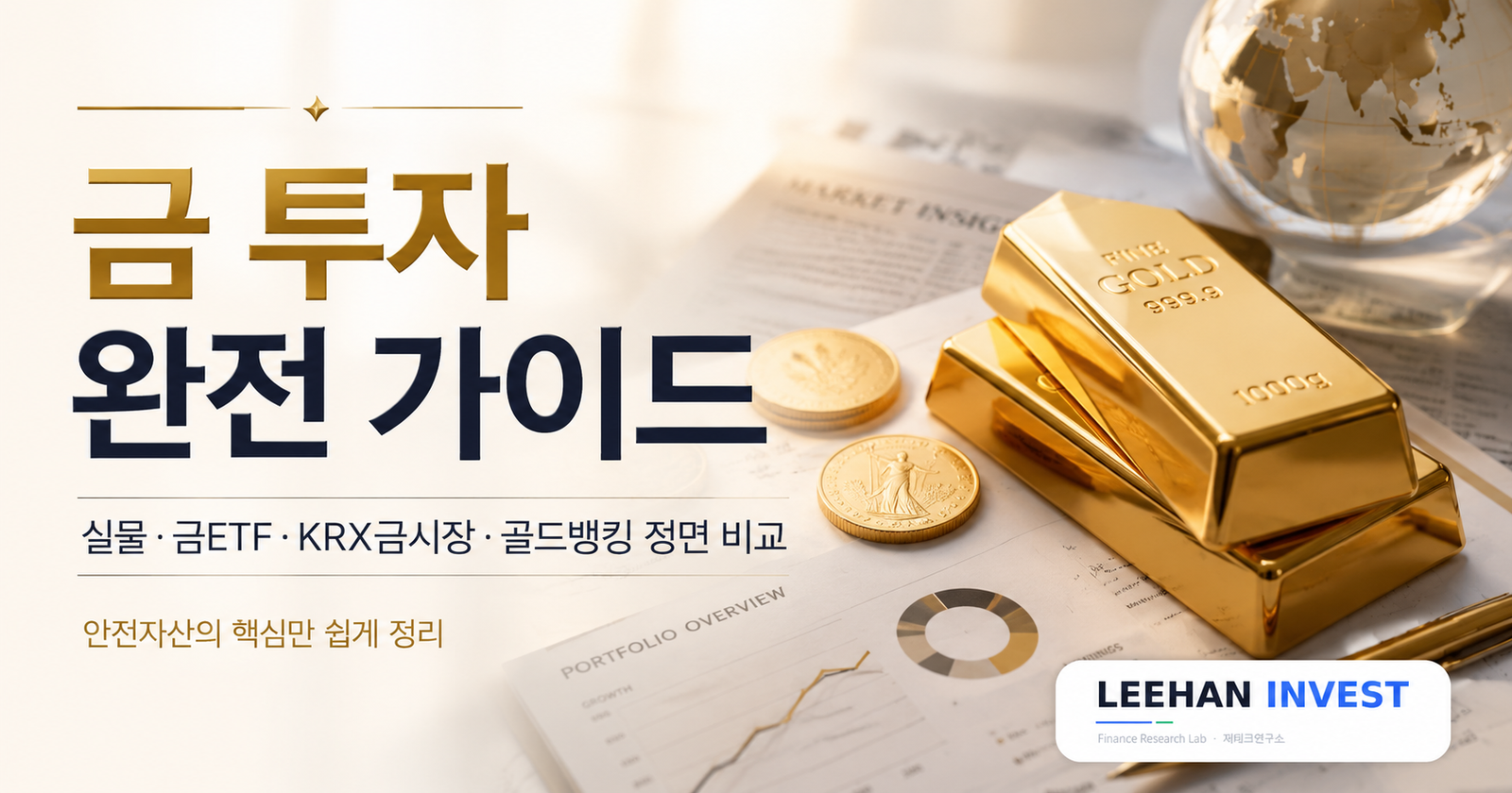 금 투자 완전 가이드 — 실물·금ETF·KRX금시장·골드뱅킹 정면 비교