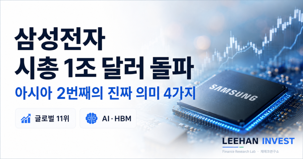 삼성전자 시총 1조 달러 돌파 — 아시아 2번째의 진짜 의미 4가지