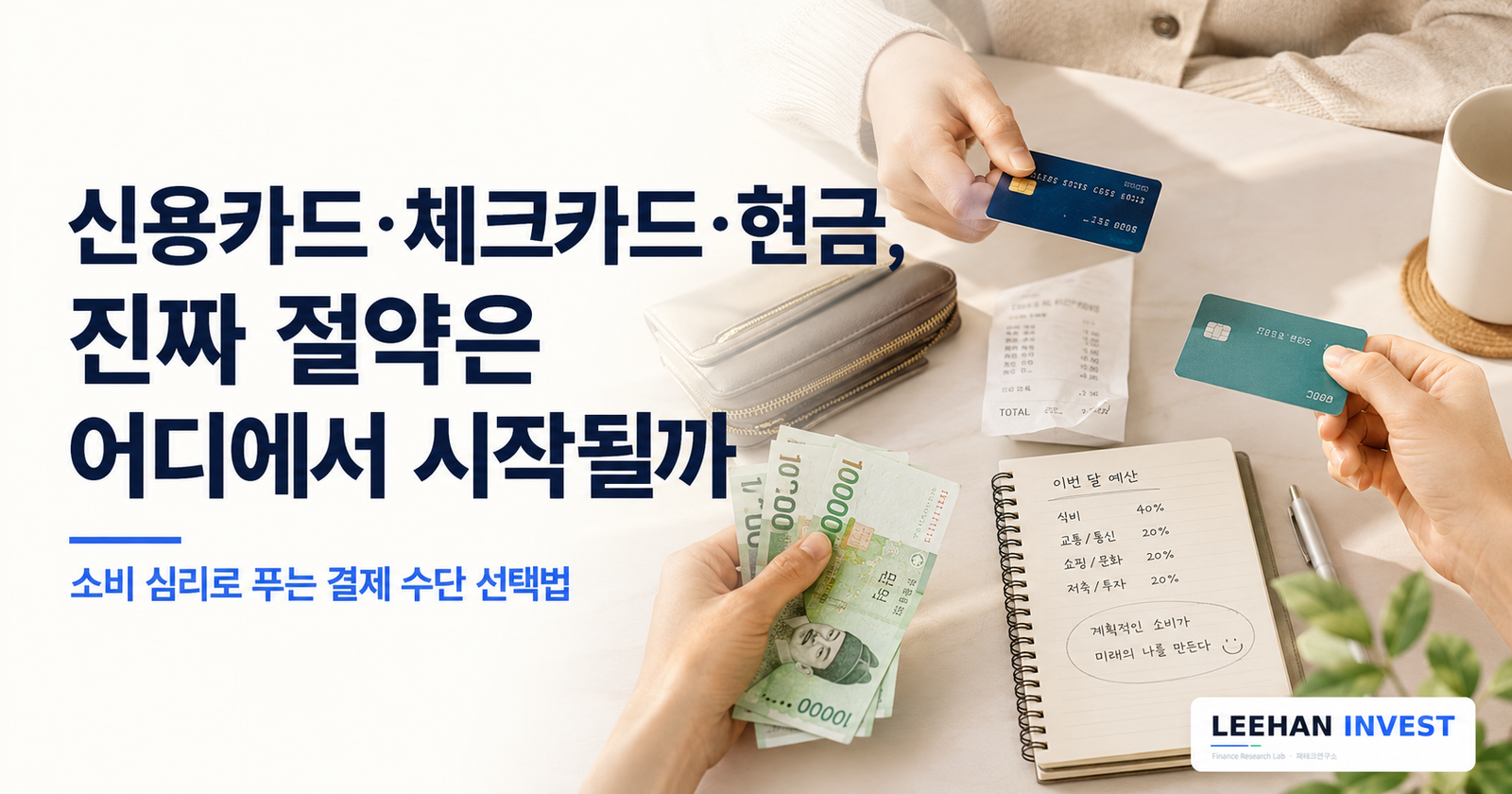 신용카드·체크카드·현금, 진짜 절약은 어디에서 시작될까 — 소비 심리로 푸는 결제 수단 선택법